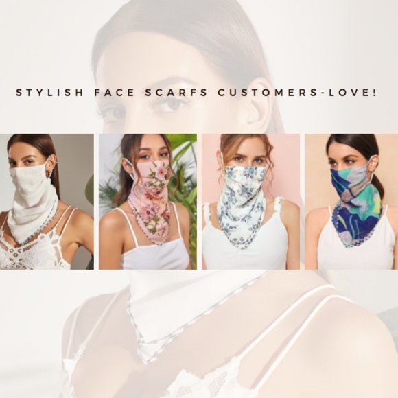 FACE MASK DAISY FLORAL SCARF #7 - Picture 5 of 10